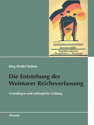 cover image of Die Entstehung der Weimarer Reichsverfassung